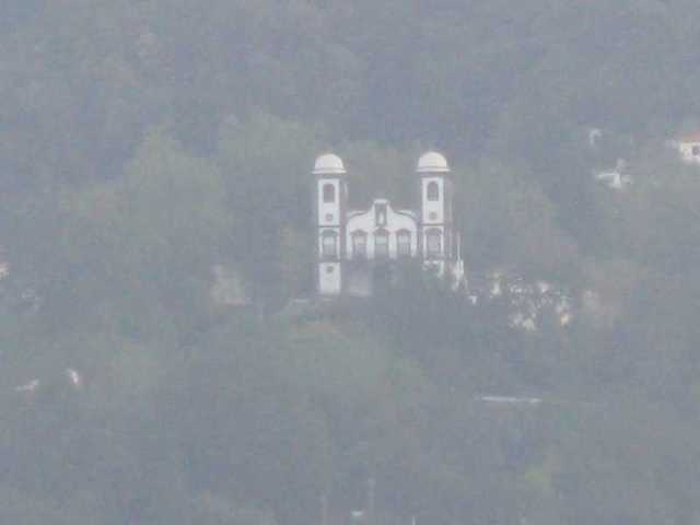 view of the church from the ship that was part of Puzzle cache